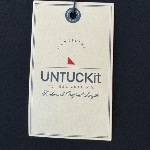 UnTuckit Men’s Chancellor Pants 34 x 30 Straight Leg Stretch Navy Blue NWT - Picture 8 of 11